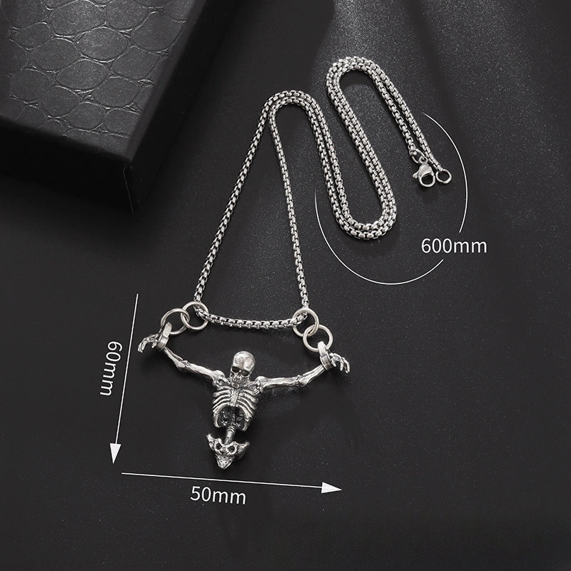 Wholesale Halloween Gothic Skull Necklace