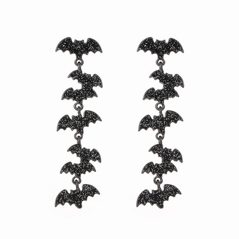 Wholesale Halloween Pumpkin Ghost Head Alloy Earrings
