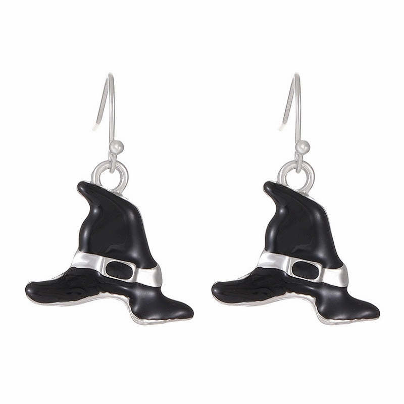 Wholesale Halloween Pumpkin Ghost Head Alloy Earrings