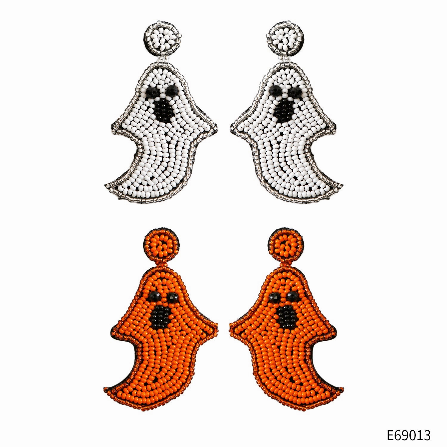 Wholesale Handwoven Ghost Rice Beads Earrings