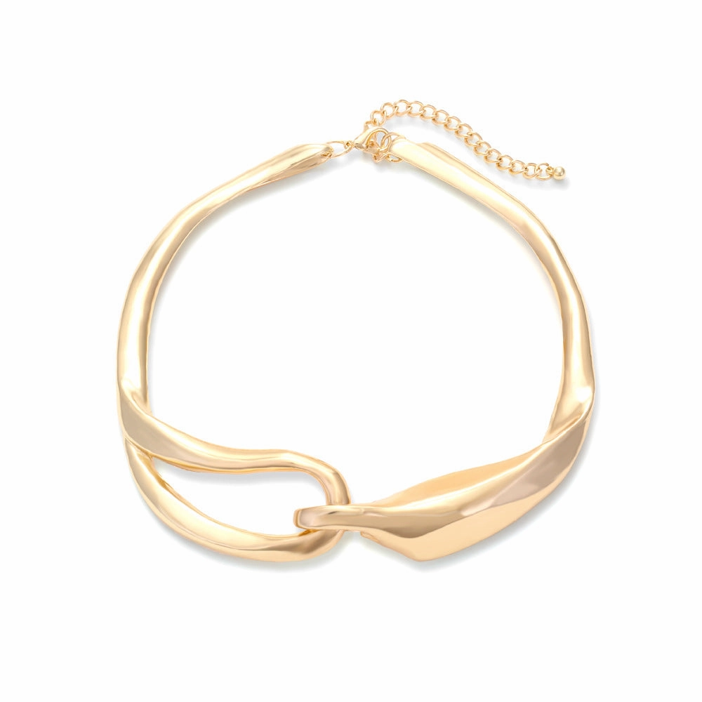 Wholesale Heavy Industry Metal Asymmetric Collar Necklaces