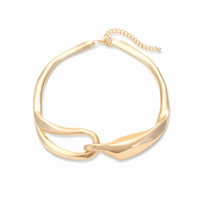 Wholesale Heavy Industry Metal Asymmetric Collar Necklaces