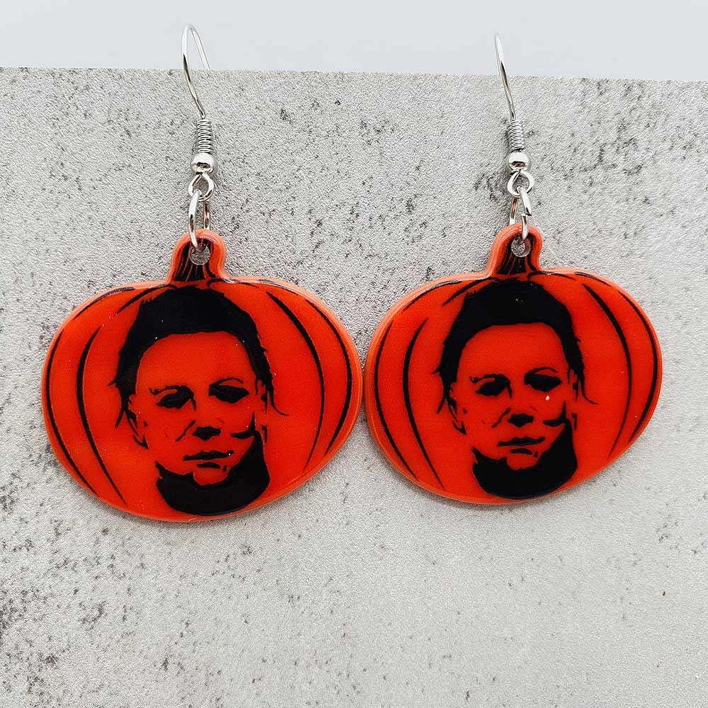 Wholesale Horror Halloween Earrings Movie Character Pumpkin Acrylic Earrings