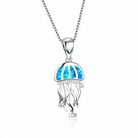 Wholesale ins platinum jellyfish necklace