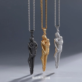 Wholesale Little Man Hug Creative Necklace Sweater Chain