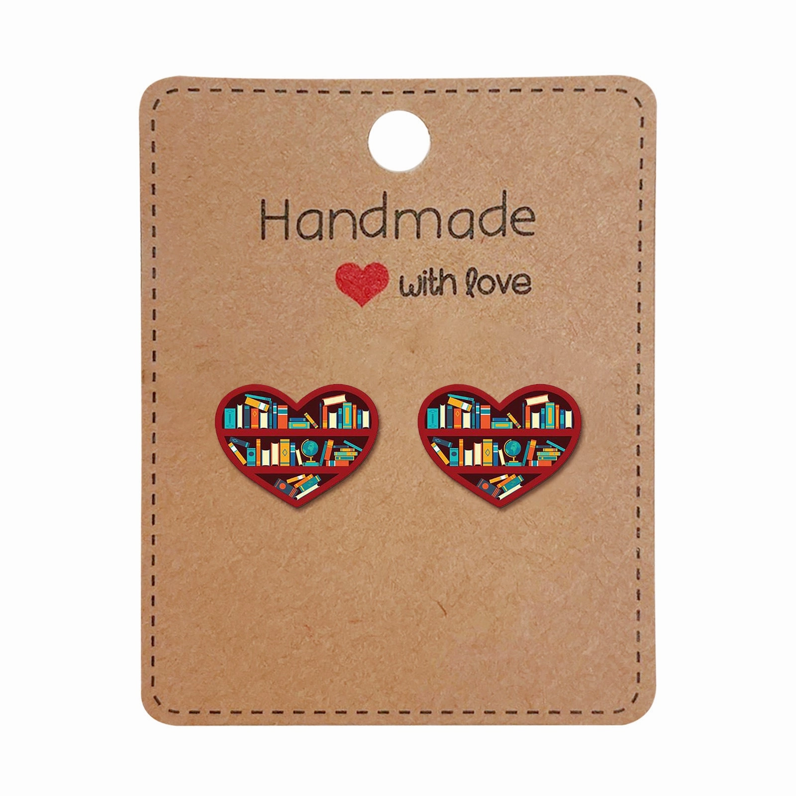 Wholesale Love Bookshelf Creative Acrylic Cartoon Earrings
