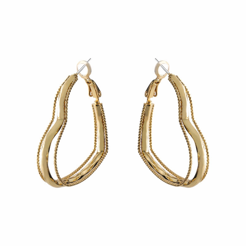 Wholesale Love Hollow Copper Earrings