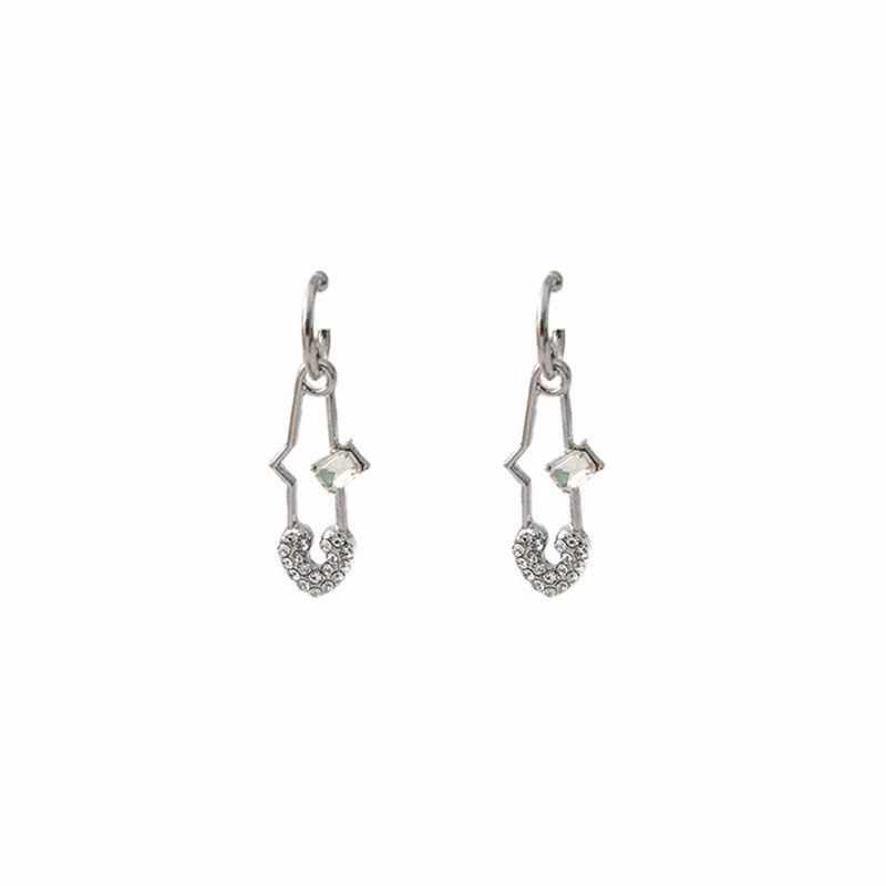 Wholesale Love Hollow Tassel Micro-Inlay/Geometric Square Earrings