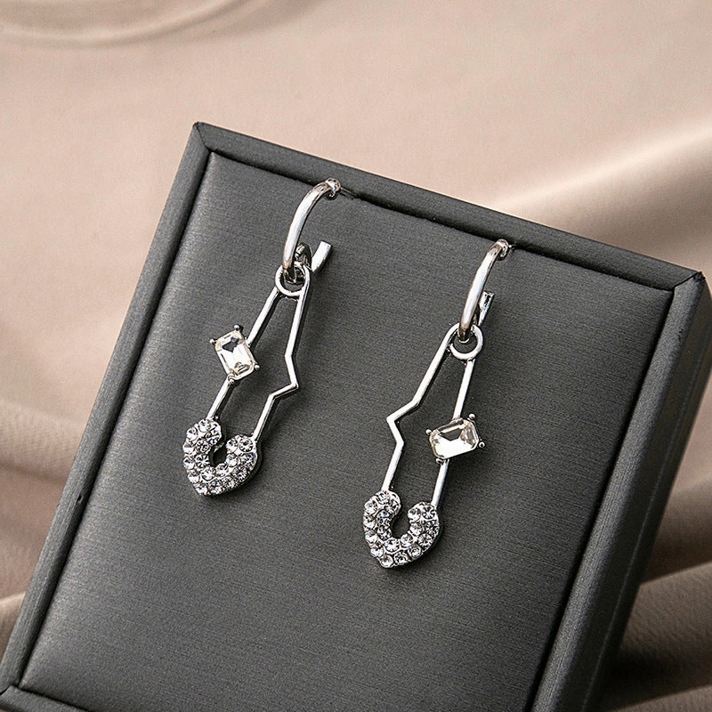 Wholesale Love Hollow Tassel Micro-Inlay/Geometric Square Earrings