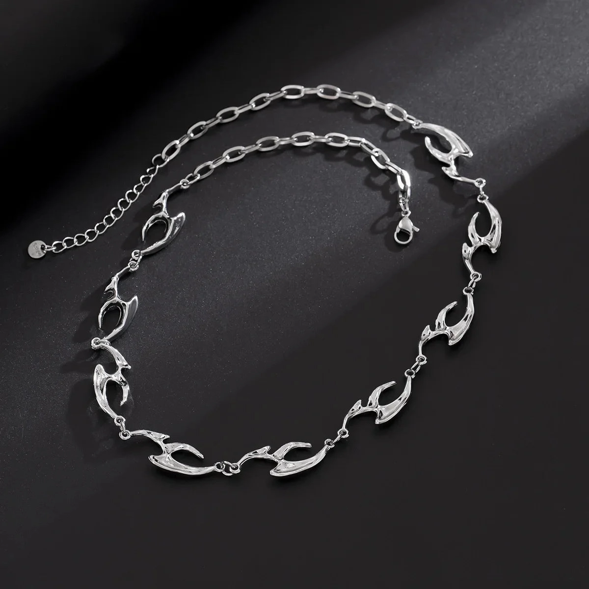 Wholesale Men's irregular necklace stainless steel clavicle chain