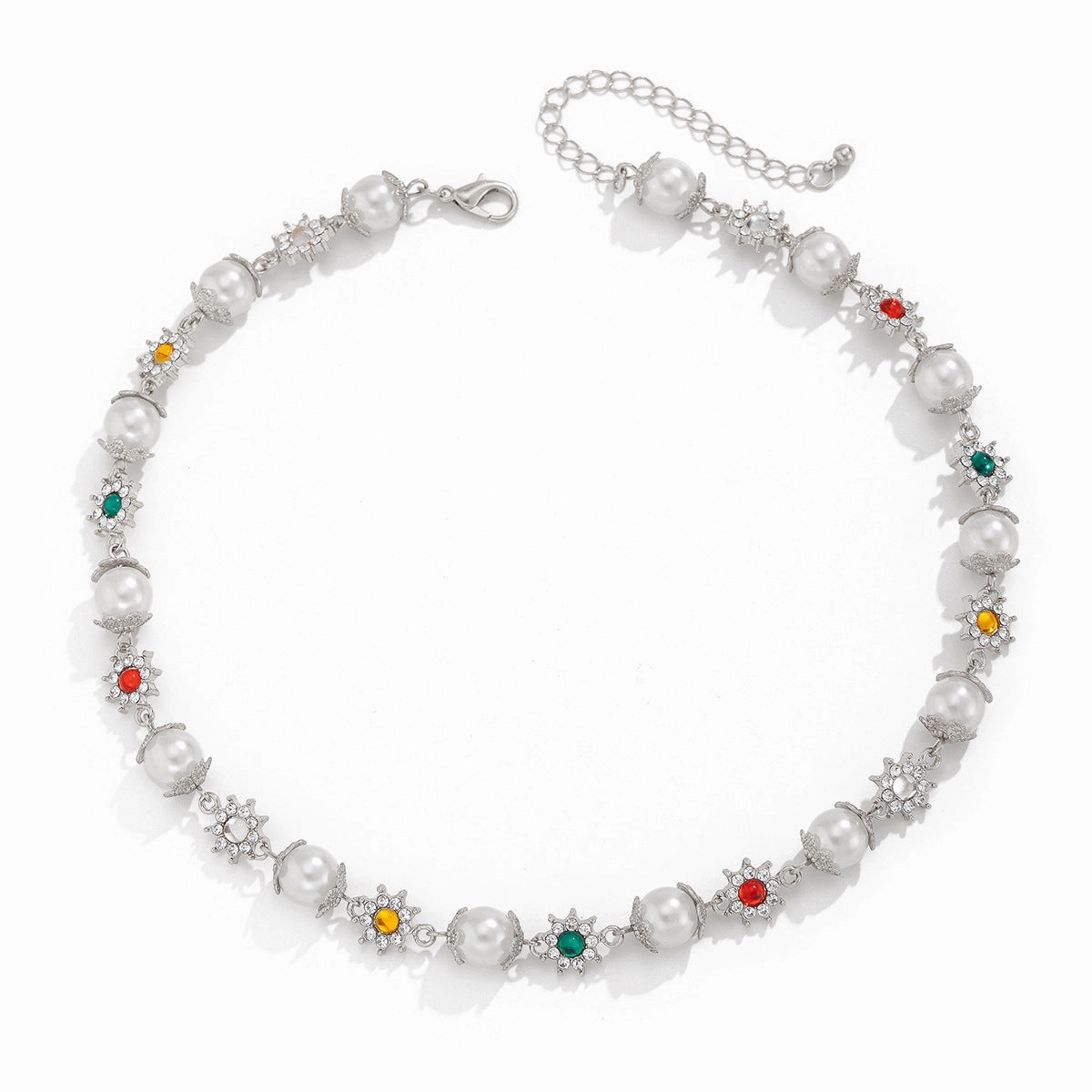 Wholesale men's pearl flower necklace clavicle chain