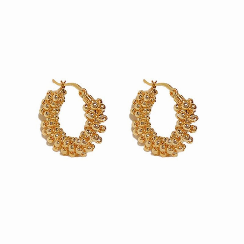 Wholesale Metal Ball Wrapped Copper Earrings