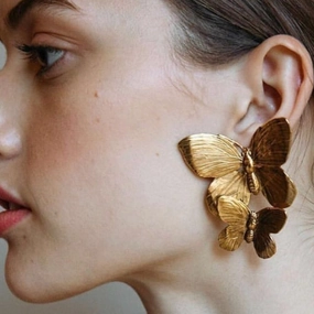 Wholesale Metal Butterfly Alloy Earrings