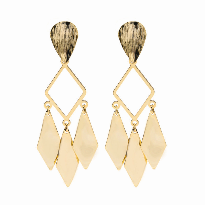 Wholesale Metal Diamond Vintage Earrings
