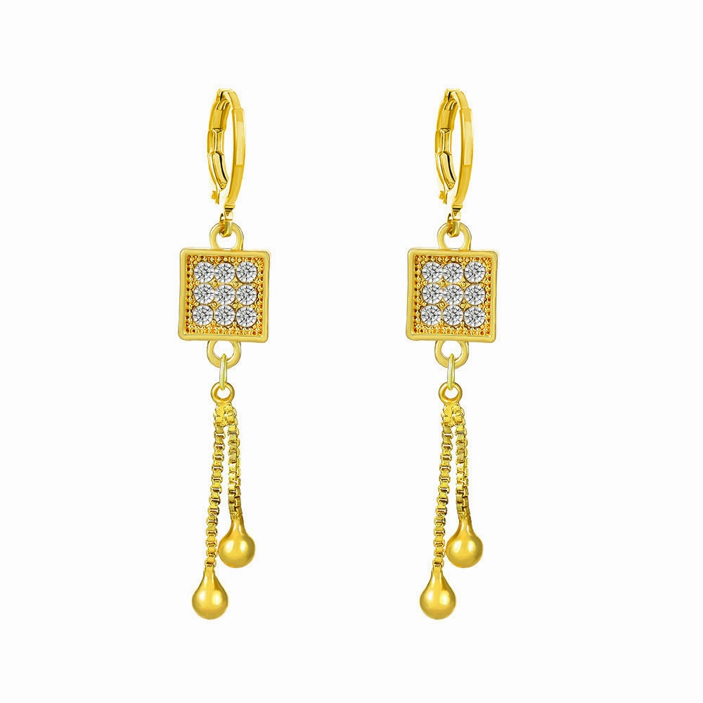 Wholesale Metal Geometric Alphabet Heart Alloy Earrings