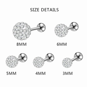 Wholesale Multi Drill Ball Titanium Steel Replacement Nails Earrings