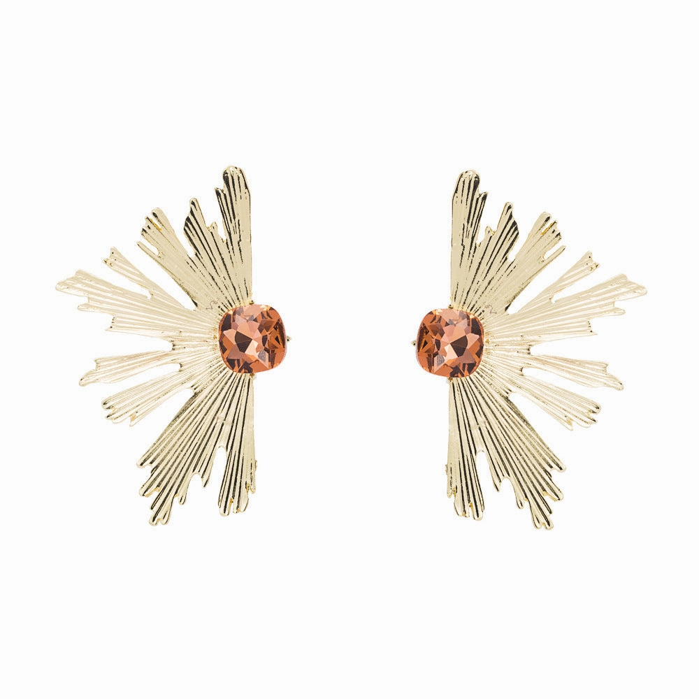 Wholesale Multilayer Diamond Studded Alloy Earrings