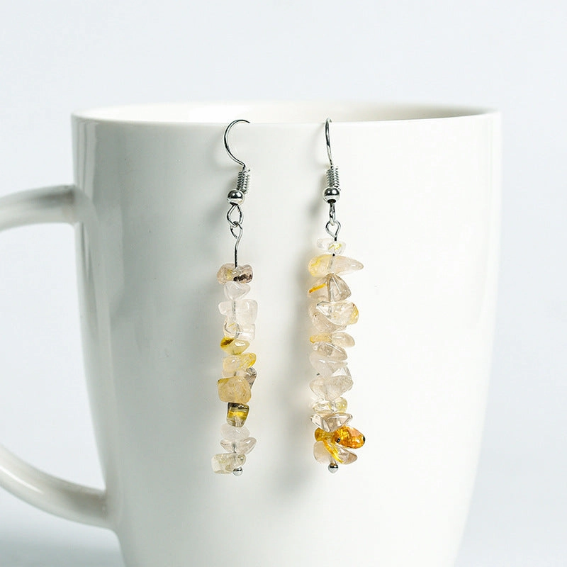 Wholesale Natural Crystal Creative Simple Earrings