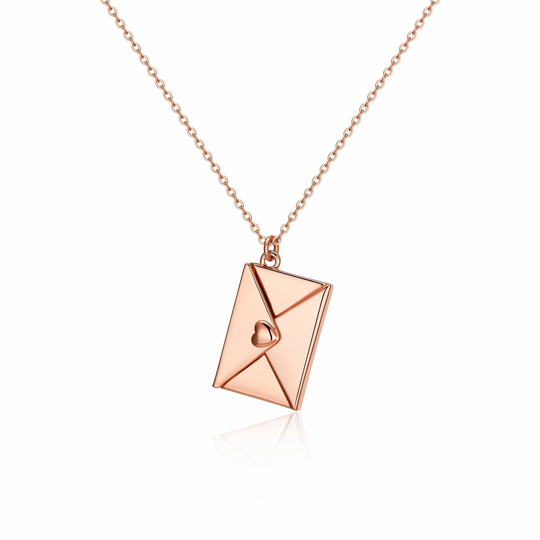 Wholesale Openable DIY Engraved Love Letter Necklace Collarbone Chain Valentine's Day Gift