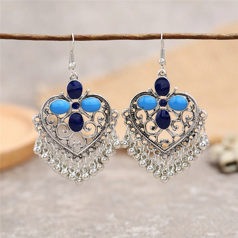 Wholesale Painted Tassels Alloy Earrings