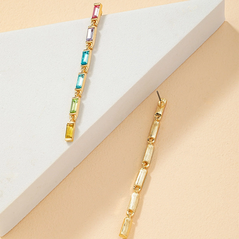 Wholesale Pendant Color Diamond Alloy Earrings