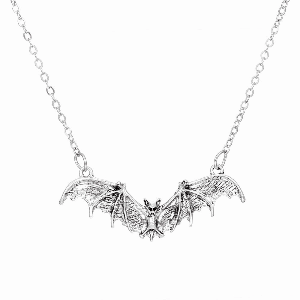 Wholesale Punk black bat Halloween exaggerated hip-hop clavicle chain