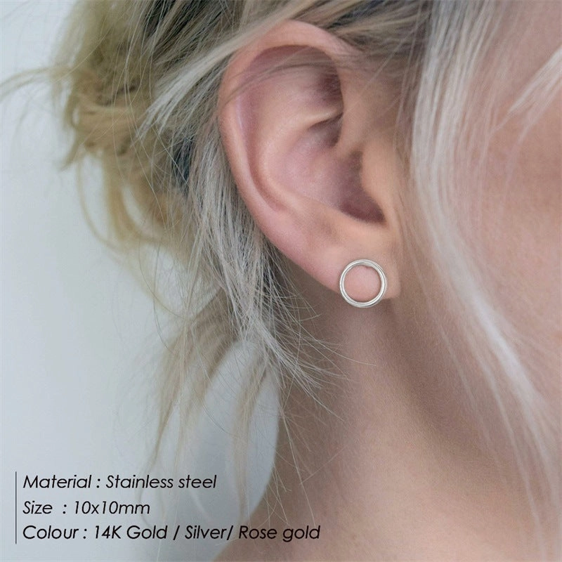 Wholesale Round Stainless Steel Earrings