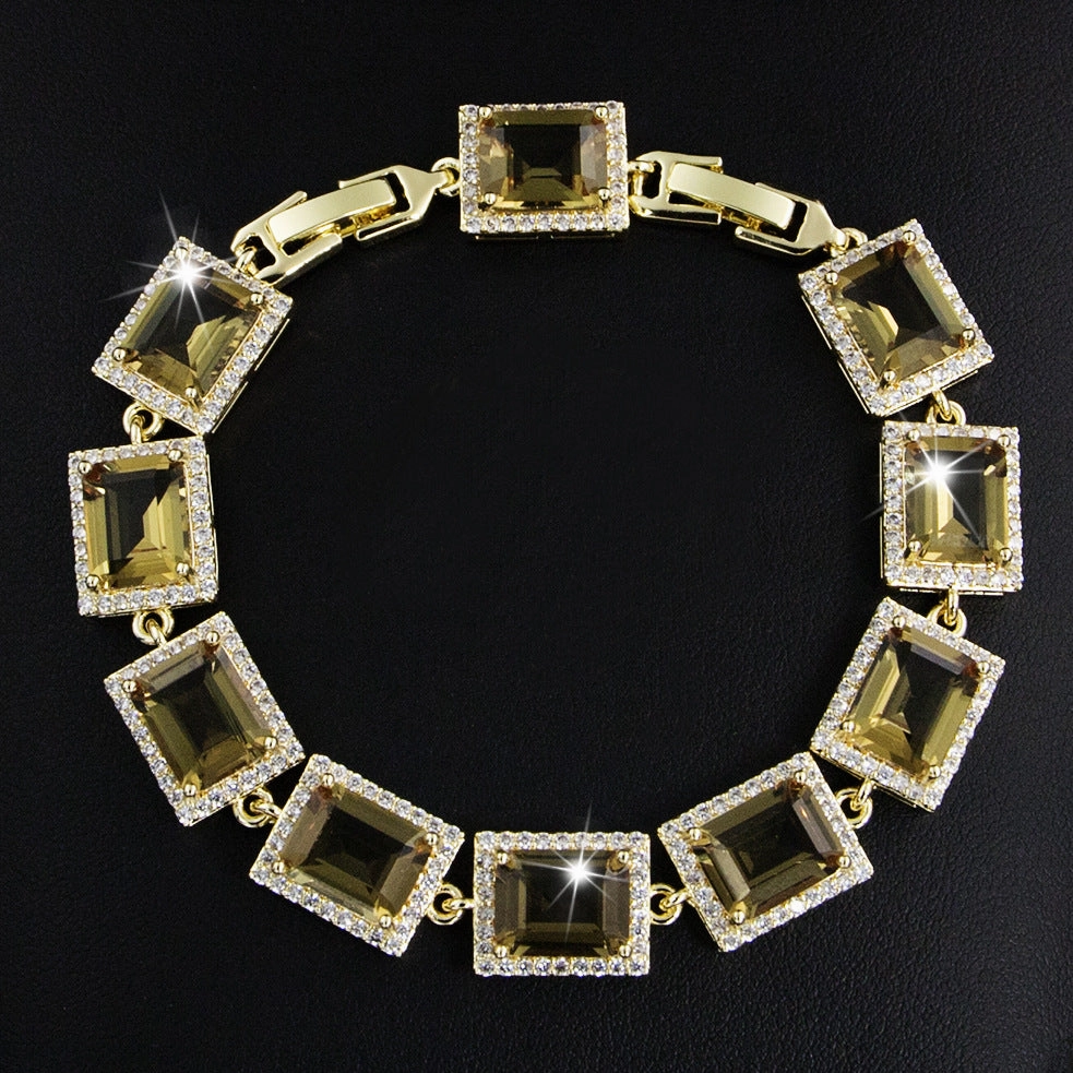 Wholesale Round Three-Piece Set Color Stone Earrings