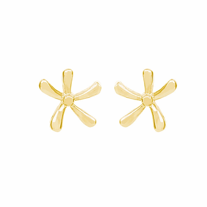 Wholesale s925 silver needle real gold electroplated gold copper inlaid zircon earrings