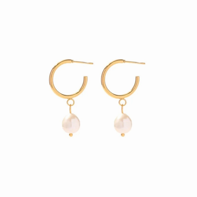 Wholesale S925 Sterling Silver Simple Freshwater Pearls