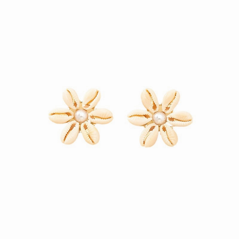 Wholesale Shell Pearl Alloy Earrings