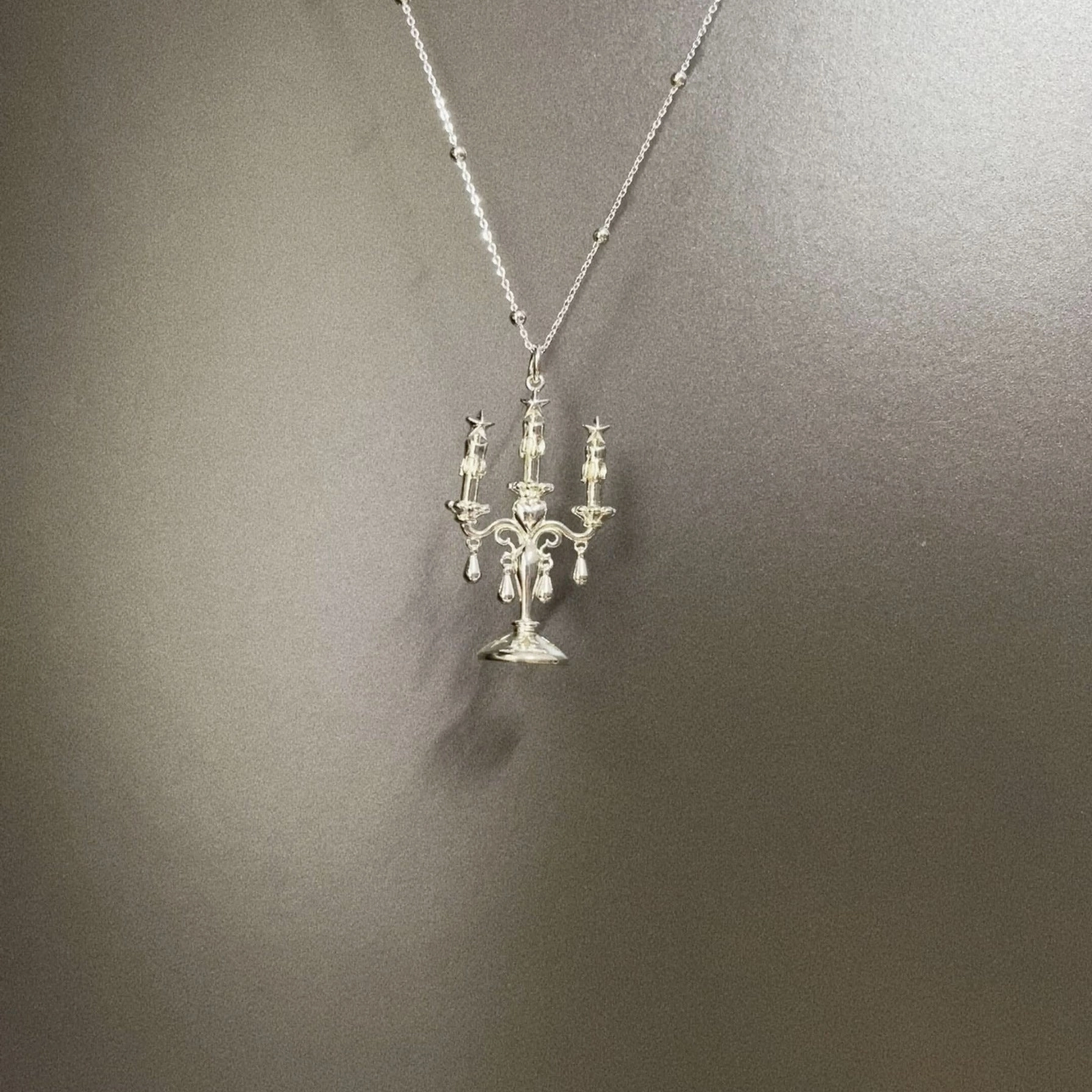Wholesale Silver candlestick long sweater chain necklace