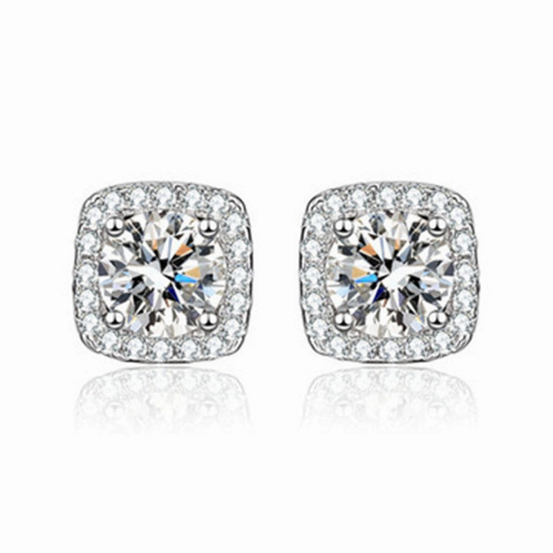 Wholesale Simulated Moissanite Copper Earrings