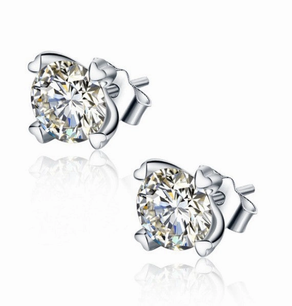Wholesale Simulated Moissanite Copper Earrings