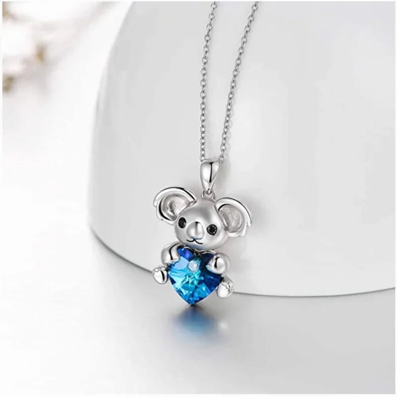 Wholesale sloth pendant necklace Crystal