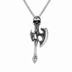 Wholesale Solid men's domineering axe vintage necklace