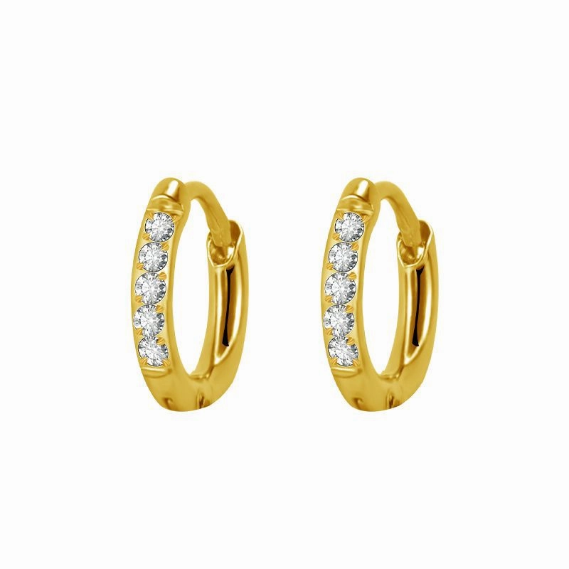 Wholesale Stainless Steel Diamond Silver Couple Earrings