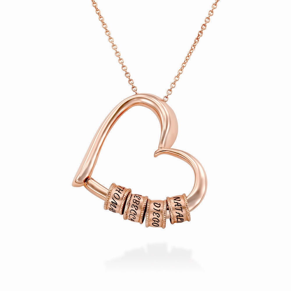 Wholesale Stainless Steel Heart Beaded Necklace