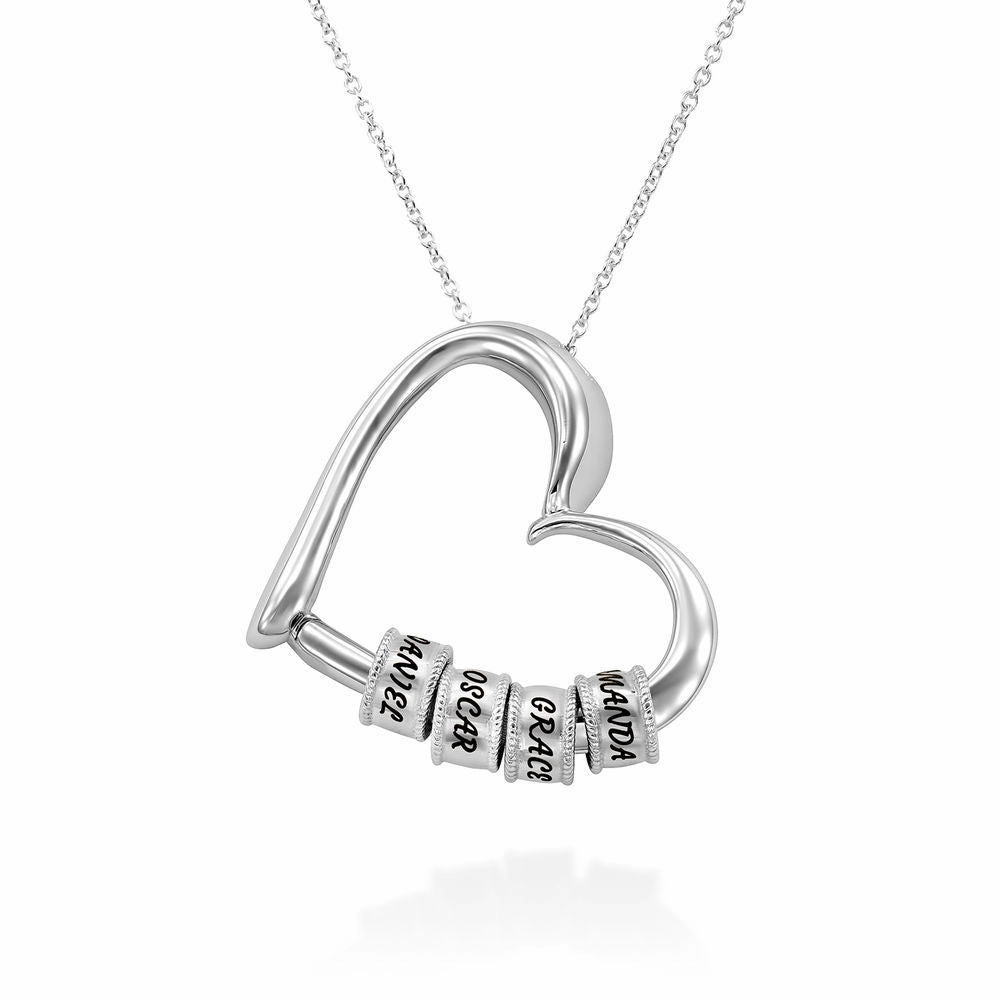 Wholesale Stainless Steel Heart Beaded Necklace
