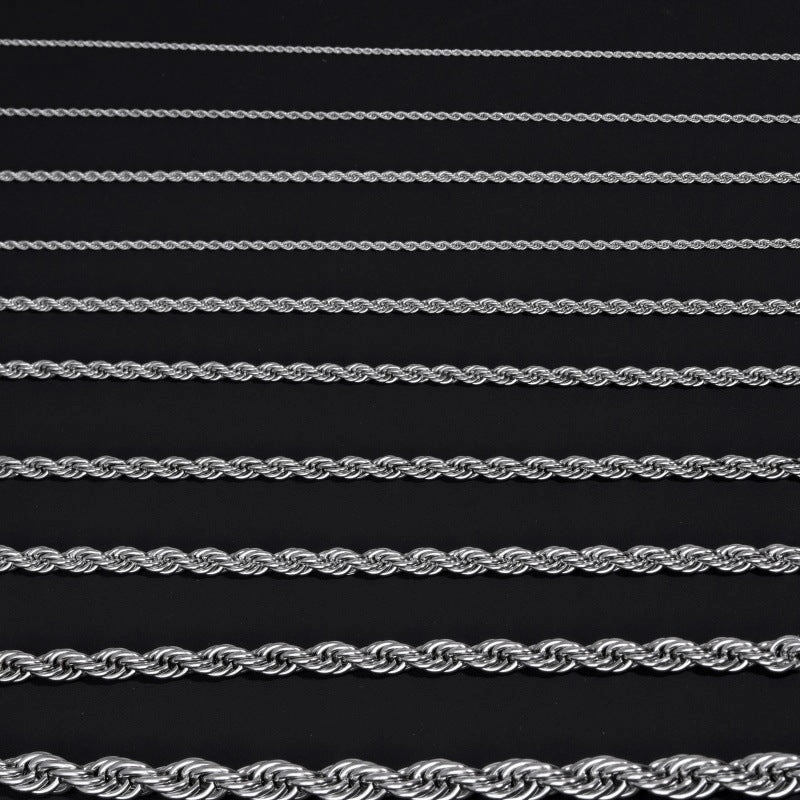 Wholesale Stainless steel twist chain fashion titanium steel necklace