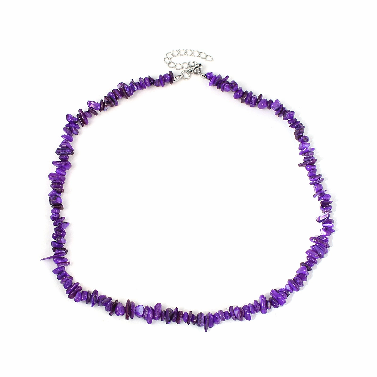Wholesale Summer vacation new colorful irregular natural shell handmade beaded necklace