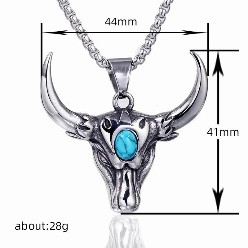 Wholesale Vintage Bull Head Necklace