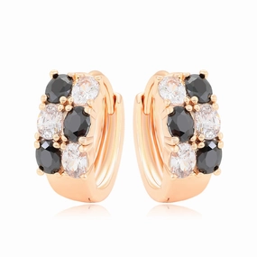 Wholesale Vintage Color Inlaid Zirconium Alloy Earrings