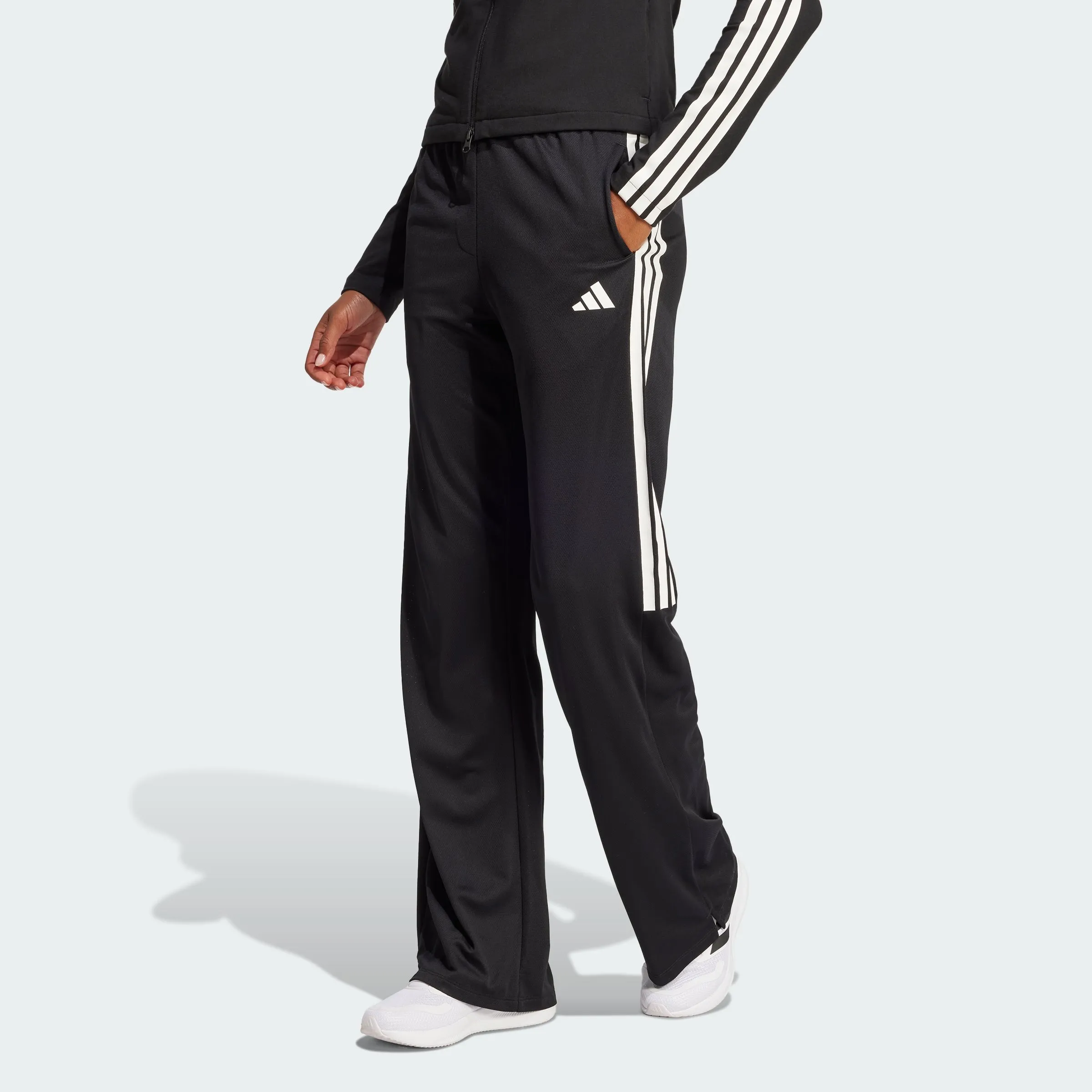 Women's adidas Tiro Cut 3-Stripes Mesh Wide-Leg Pants