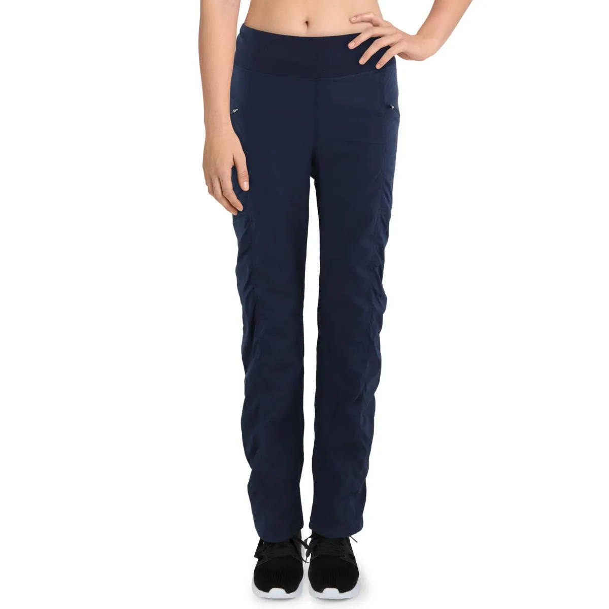 Womens Drawstring Hem Nylon Jogger Pants