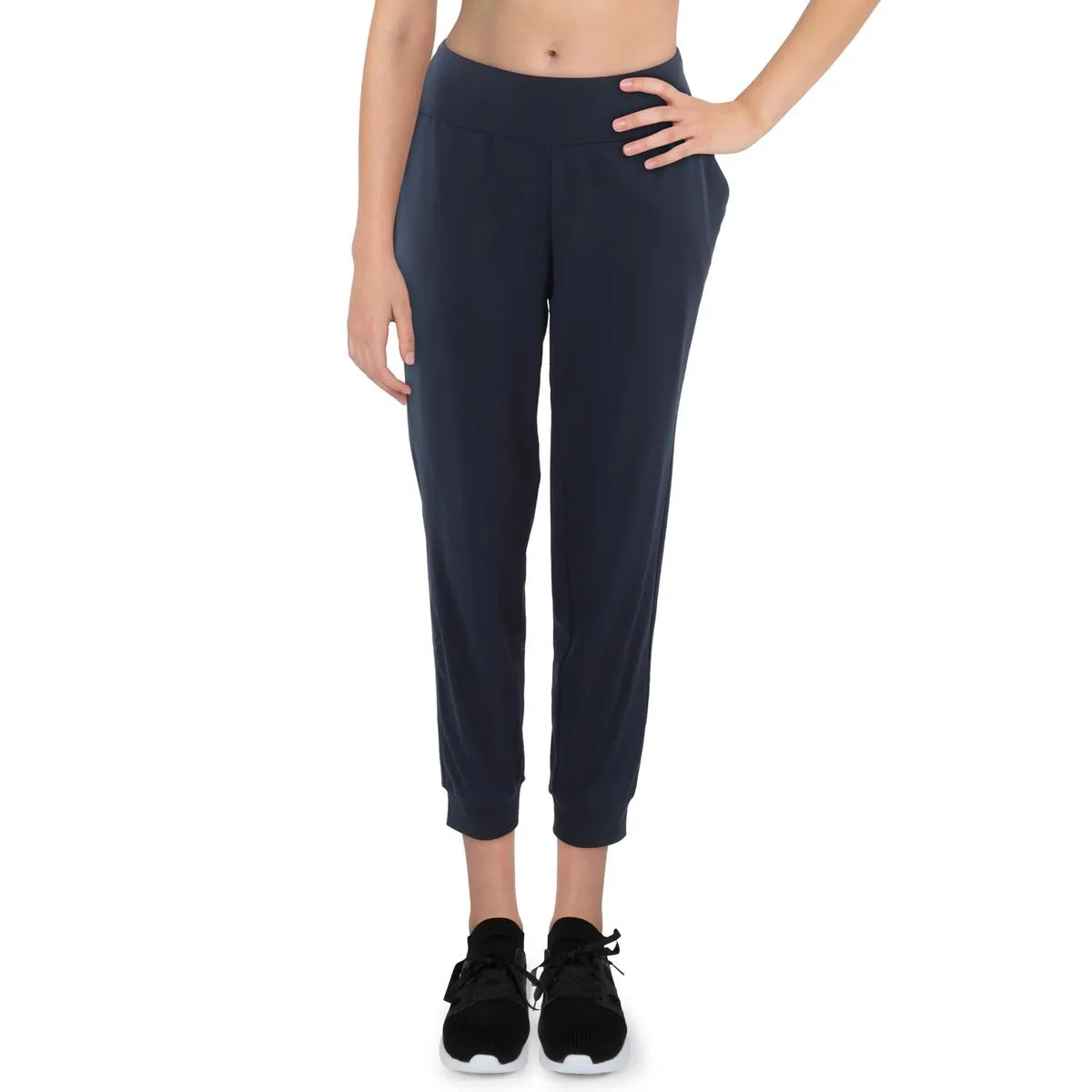 Womens Pocket Polyester Jogger Pants