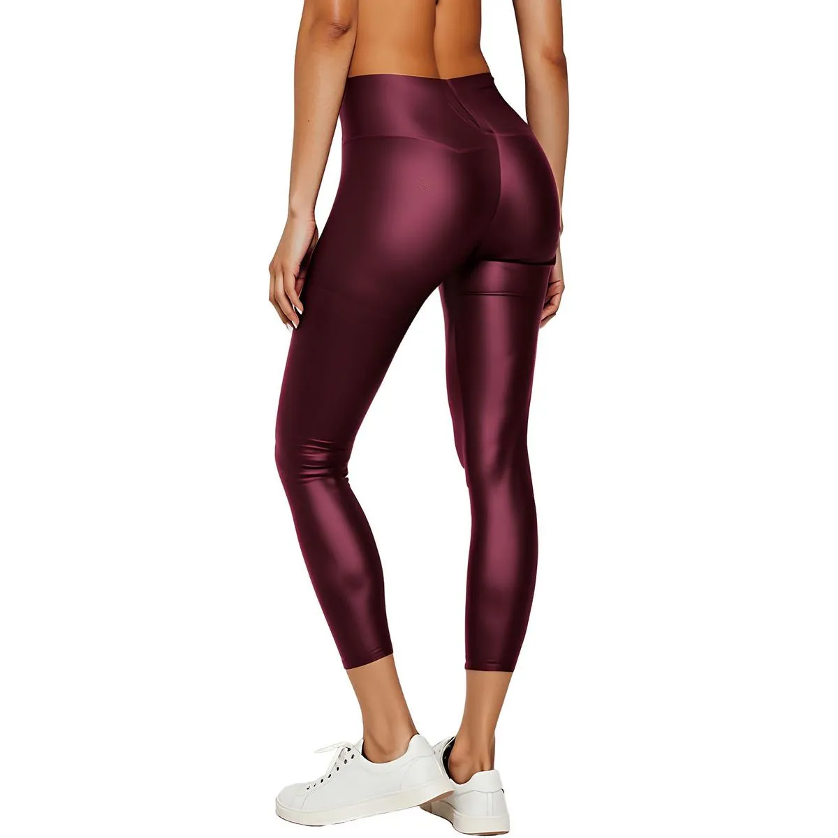 Womens Stretch Nylon Athletic Leggings