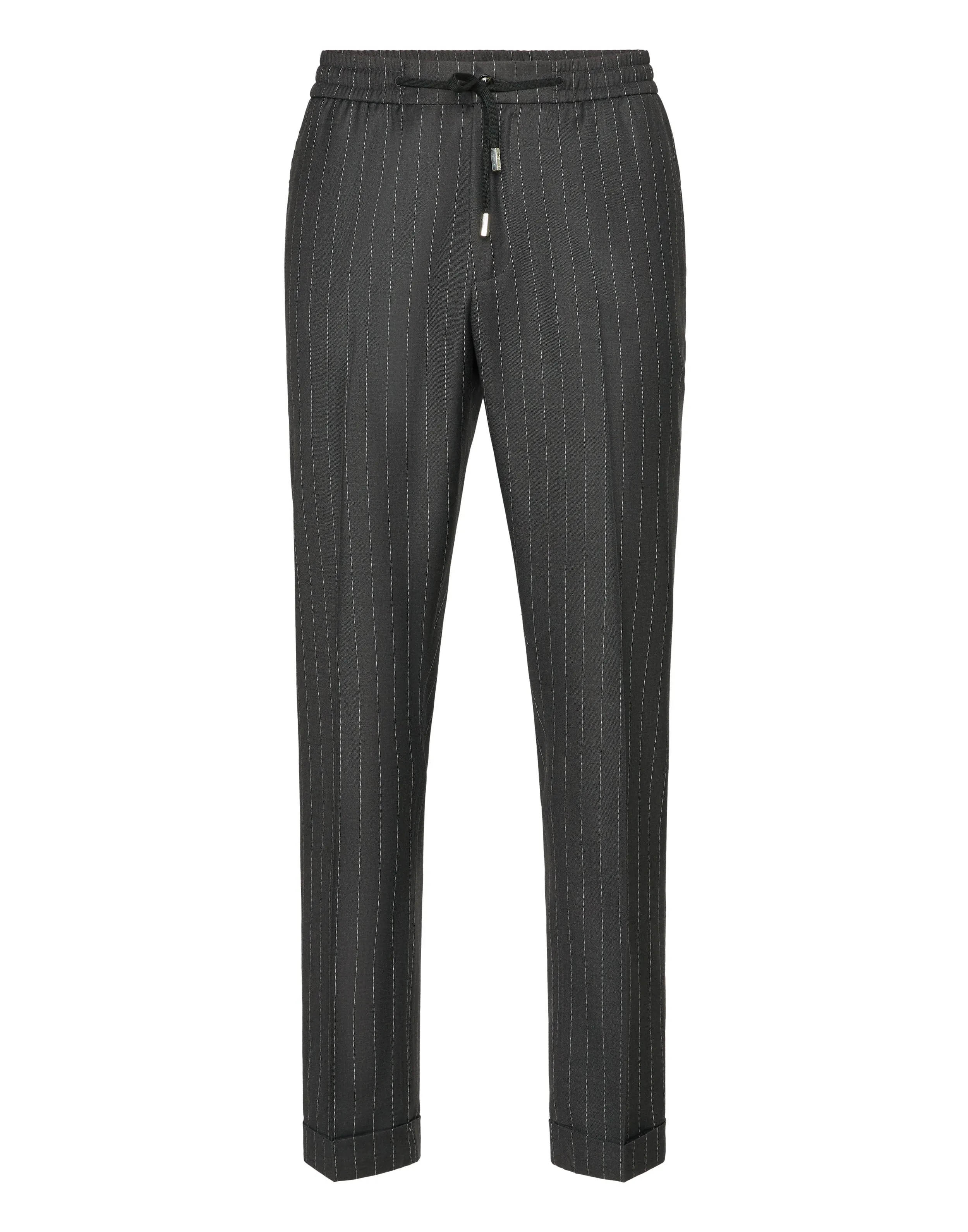 Wool Pinstripe Jogging Trousers