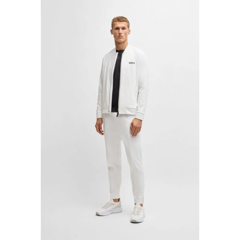 x Matteo Berrettini Regular-fit trousers in stretch gabardine with logo detail
