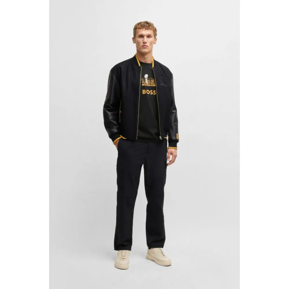 x NFL stretch-cotton T-shirt with gold-tone artwork